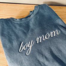 Load image into Gallery viewer, BOY MOM • Embroidered Crewneck Fleece