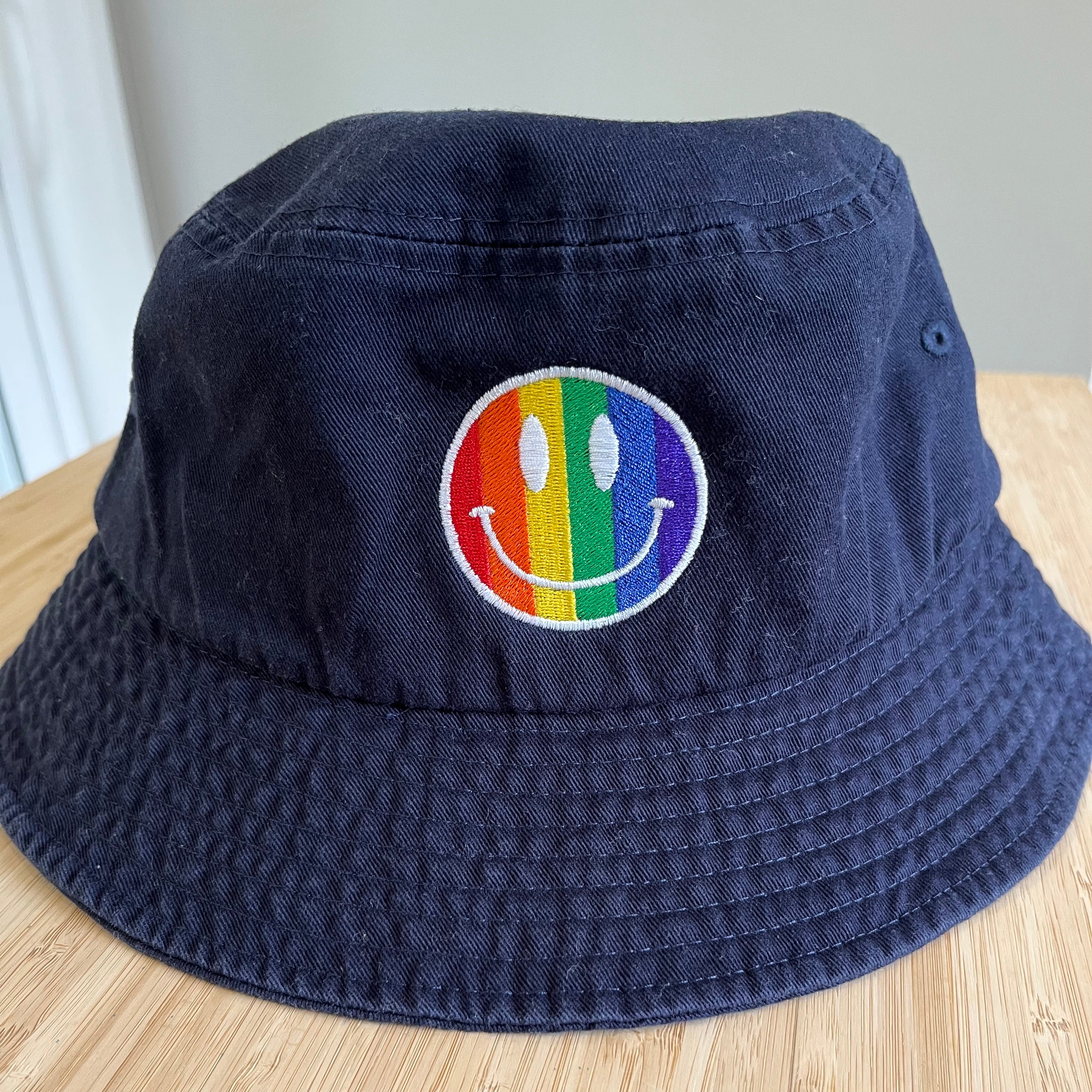 Pride Smiley Face • Bucket Hat – M&M Transfers and Design