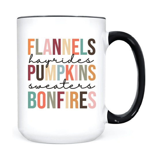 Flannels Pumpkins Bonfires  •  MUG