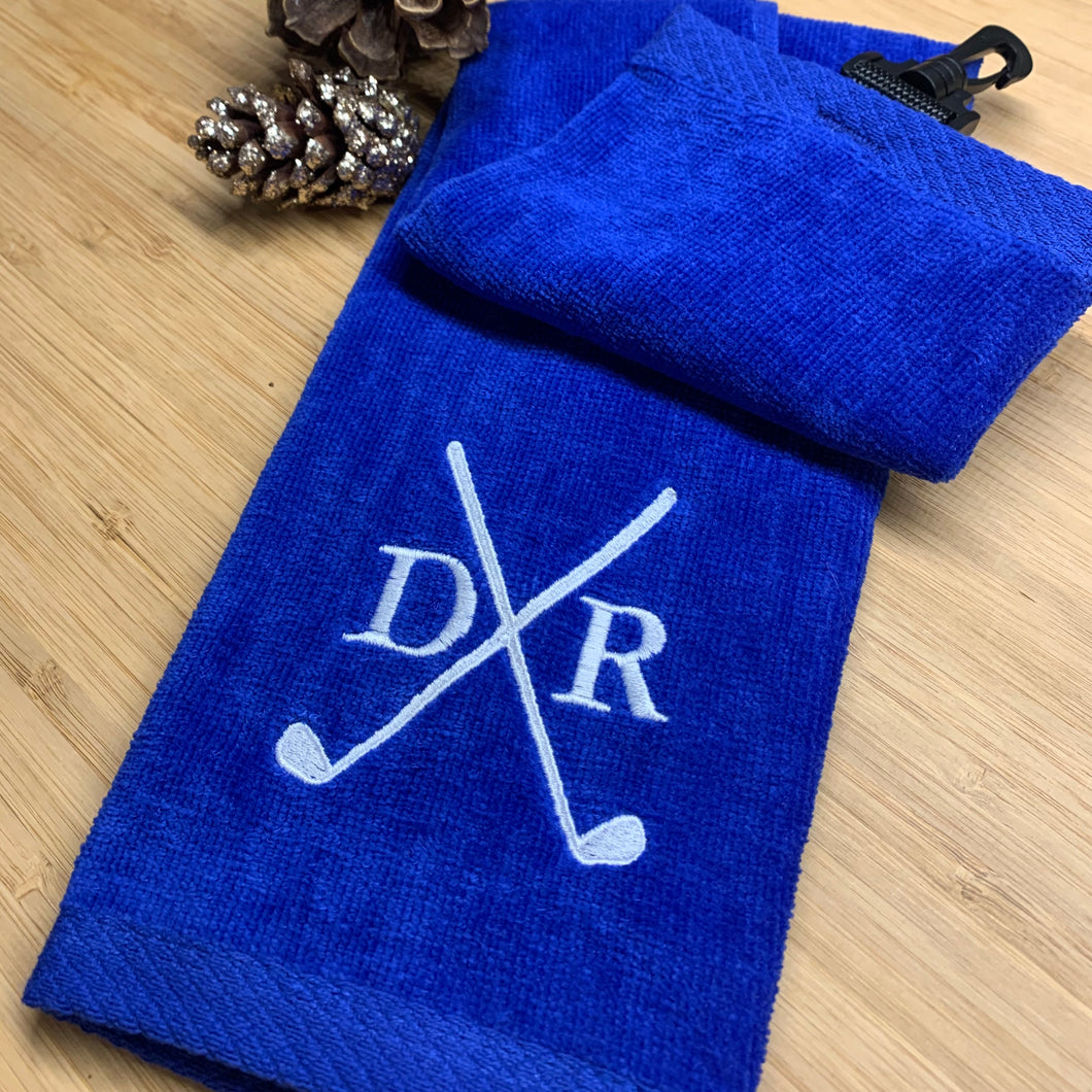 Monogrammed Golf Towel - Embroidered